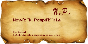 Novák Pompónia névjegykártya